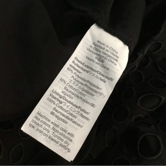 J. Crew Kasana Wide Leg Eyelet Jumpsuit Cropped in Black Eyelet Size 12 - Picture 7 of 9